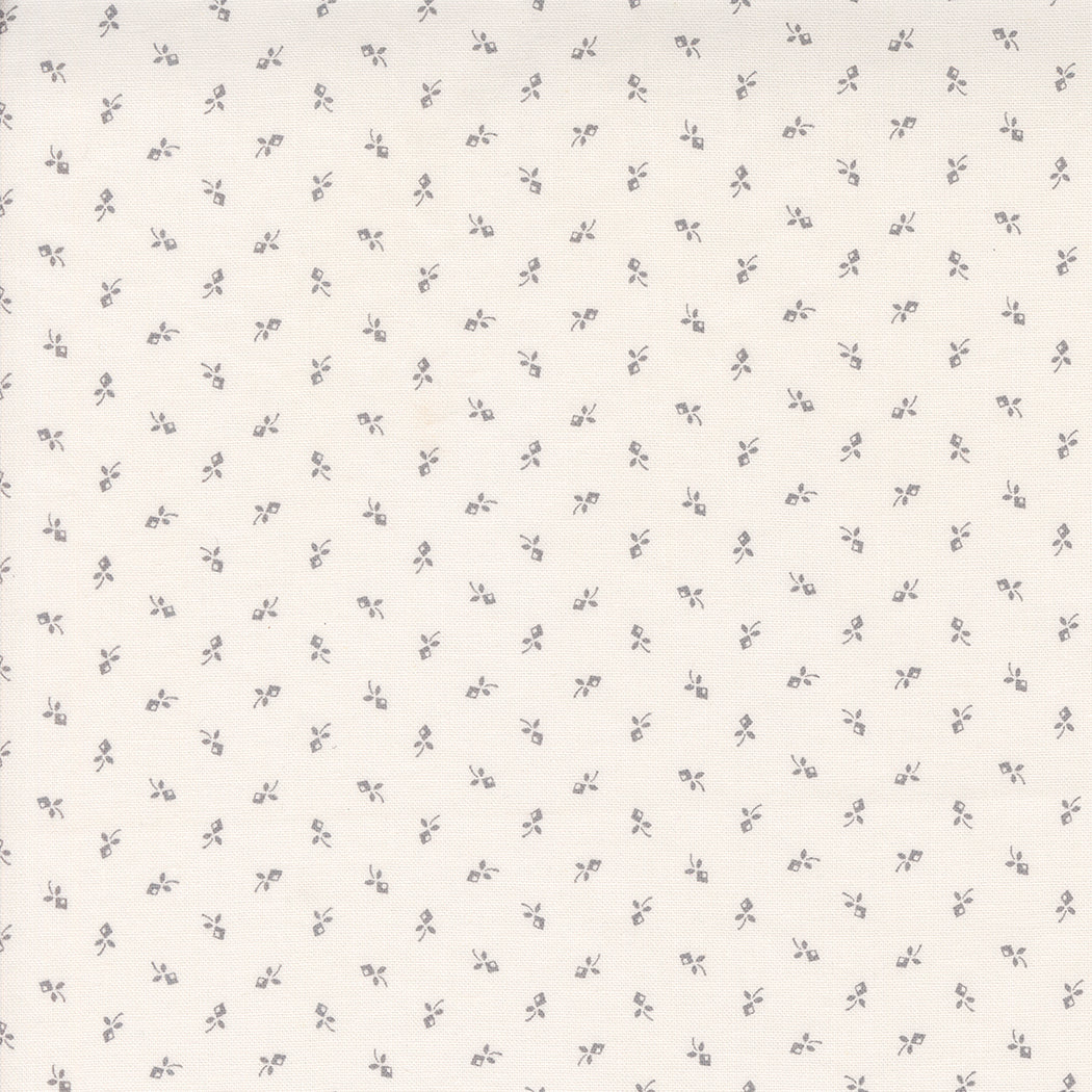 Grey Floral Tiny Bud Blenders | Itty Bitty Background Gatherings Collection | Designed by Primitive Gatherings for Moda Fabrics | 49282 13