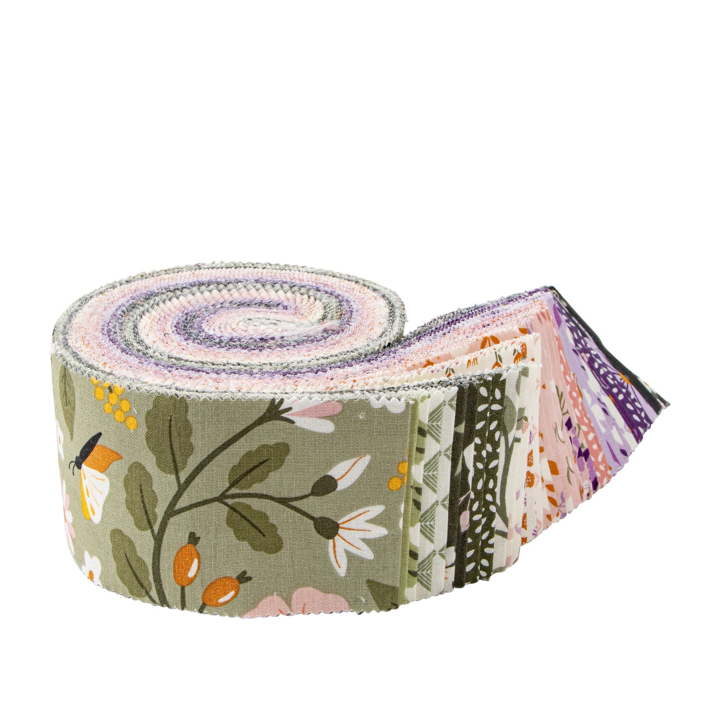Let It Bloom Rolie Polie by Riley Blake | Designed by Little Forest Atelier | 2.5" strips