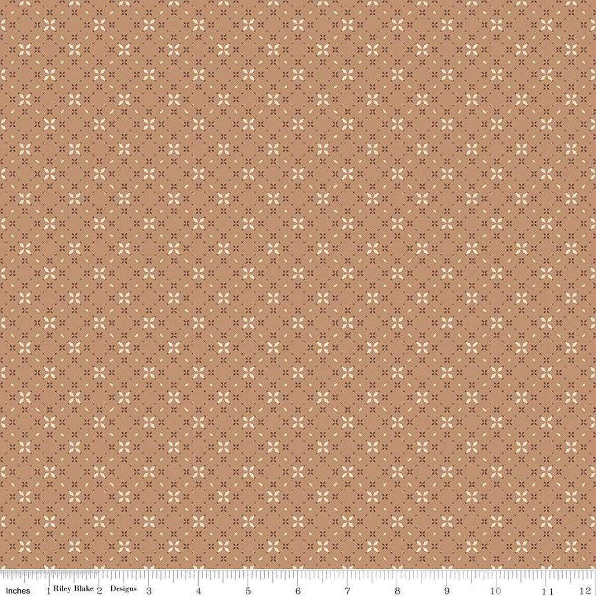 Evening on the Prairie Geo Floral Sienna SKU: C16749-SIENNA