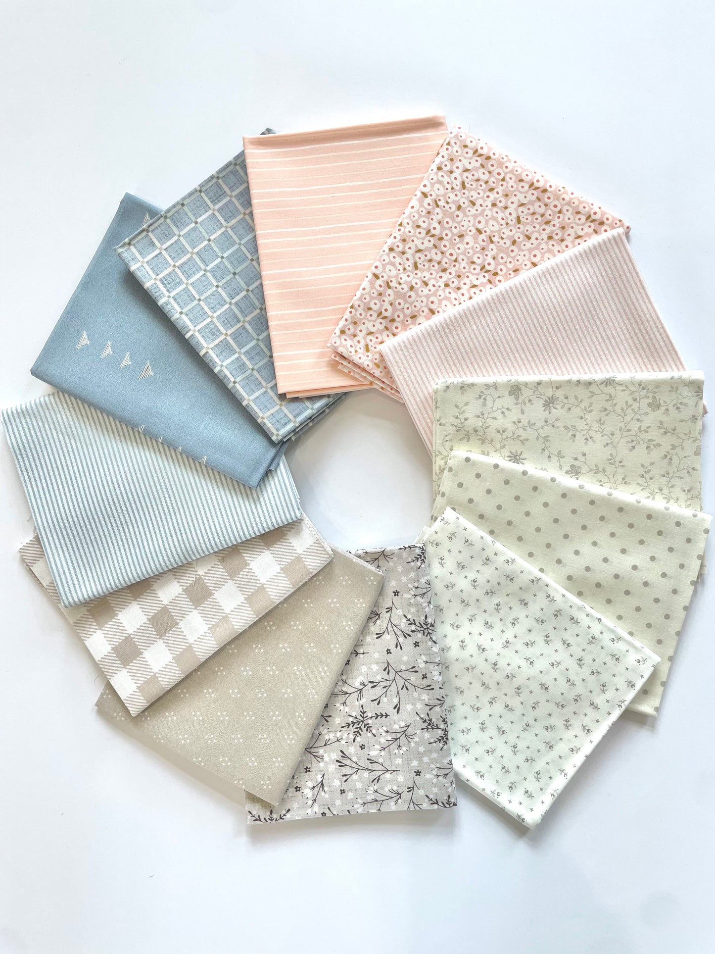 Blush and Breeze fabric bundle | 12 Fabrics