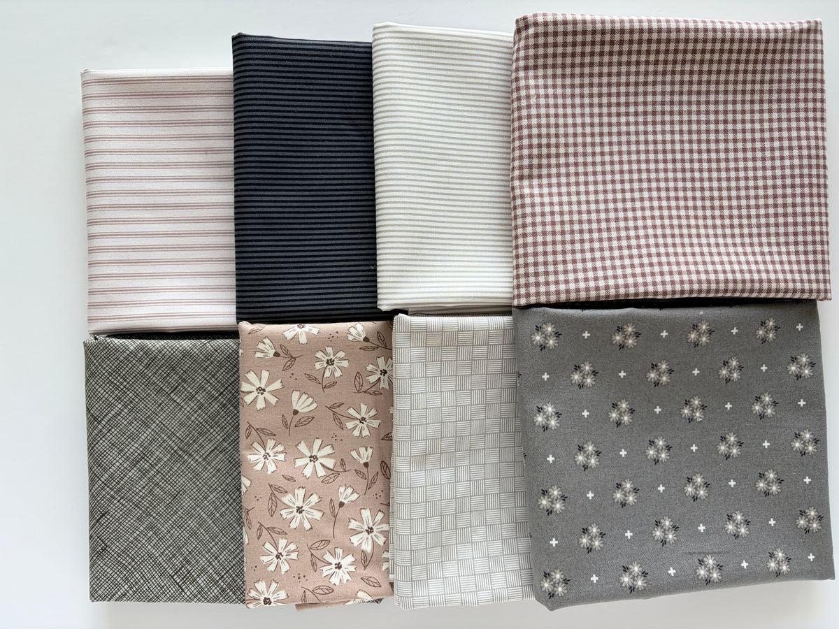 Perfect Neutrals Fat Quarter bundle | Curated bundle | 8 fabrics