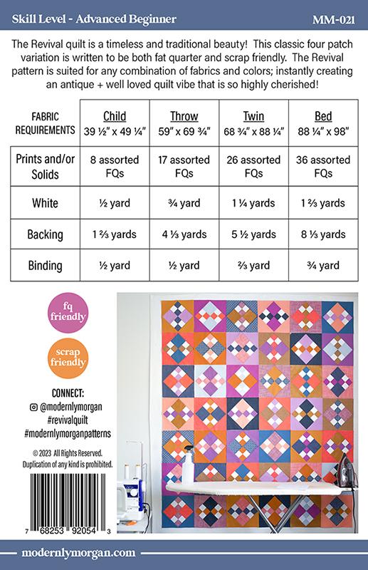 Revival Quilt Pattern | Modernly Morgan | Paper Copy