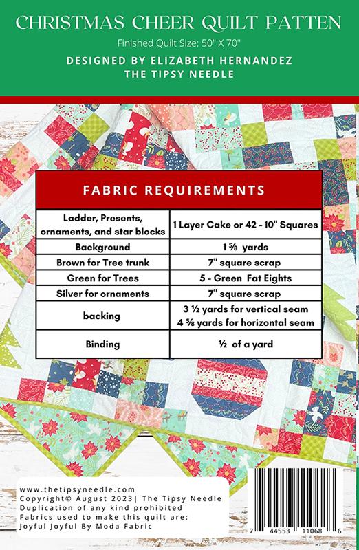 Christmas Cheer Quilt Pattern | The Tipsy Needle | Paper Copy