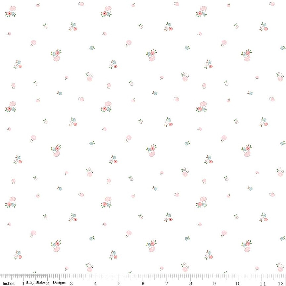 Whimsical Woodland Mushrooms White