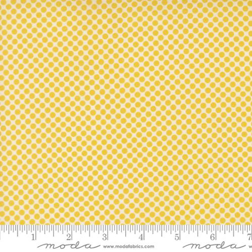 Gathered Bonbons Dots - Citrine | Gathered Bonbons | Jen Kingwell | Moda Fabrics