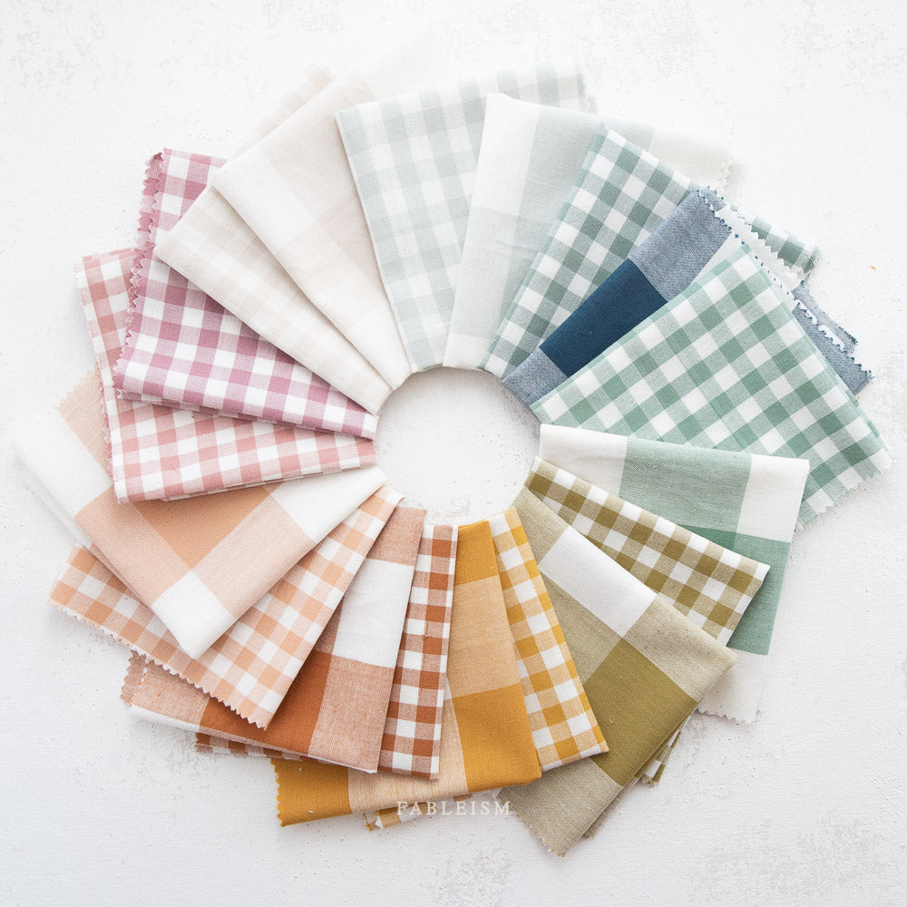 Camp Ginghams Fat Quarter Bundle by Fableism Supple Company | 19 prints