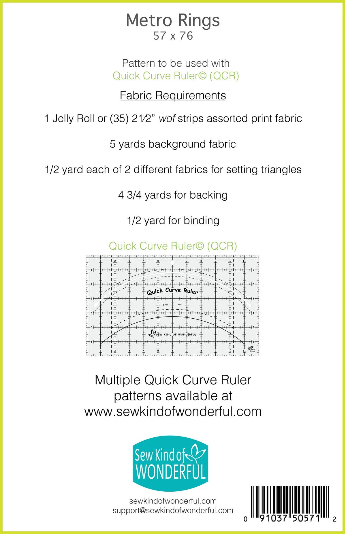 Metro Rings Quilt Pattern by Sew Kind of Wonderful - Paper Pattern