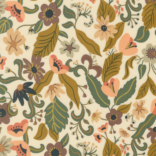 Sunlit Ruins Metalic Cream | Sunlit Ruins Collection | Jessica Rose | Moda Fabrics