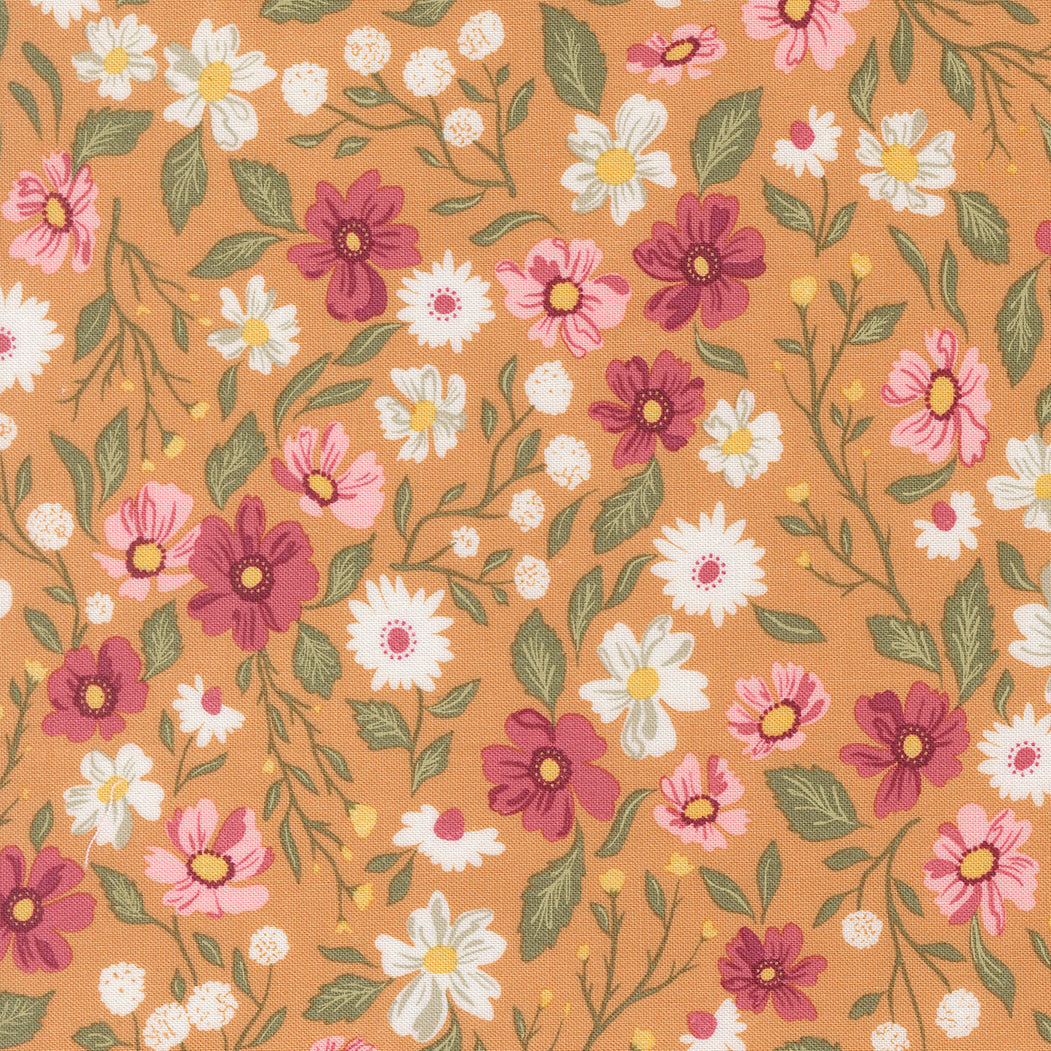 Wildflower Dance Florals - Honey | Wild Honey Collection | Lella Boutique | Moda Fabrics | 525016