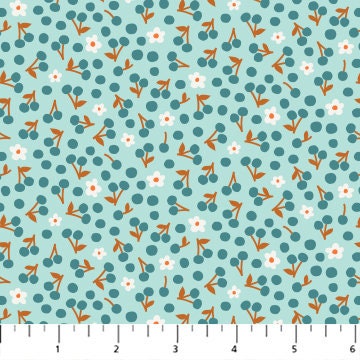 Blueberries on Blue | More Pie Collection | Designed by Dana Willard | FIGO Fabrics | 90452-60