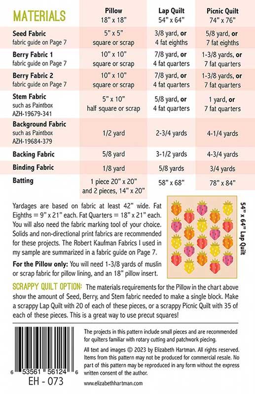 Berry Season Quilt Pattern by Elizabeth Hartman