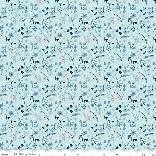 Winter Magic Floral Aqua | C16361-AQUA