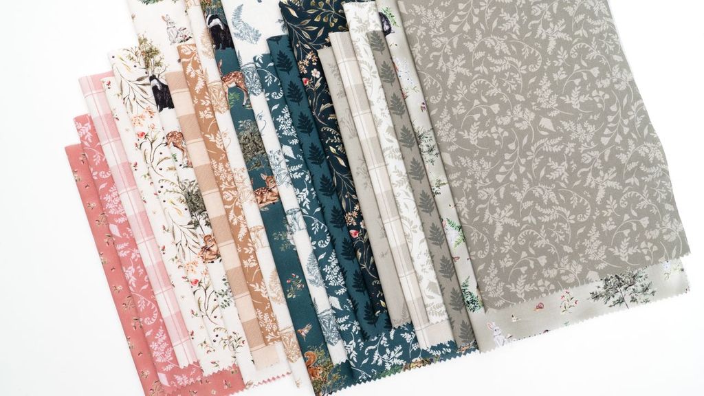 PREORDER Fable & Fern fat quarter bundle | Watercolour Heart | Moda Fabrics