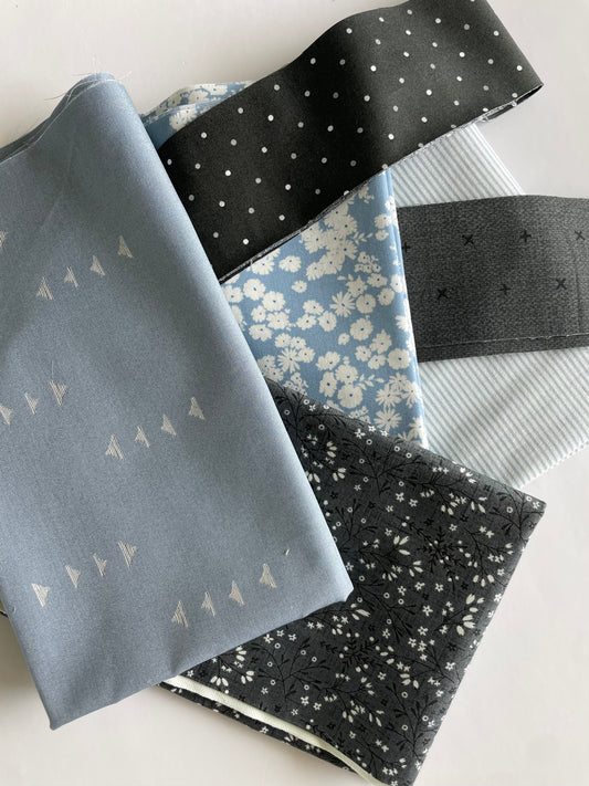 The Thin Blue Line fabric bundle | 6 Fabrics