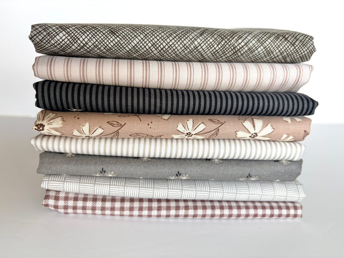 Perfect Neutrals Fat Quarter bundle | Curated bundle | 8 fabrics