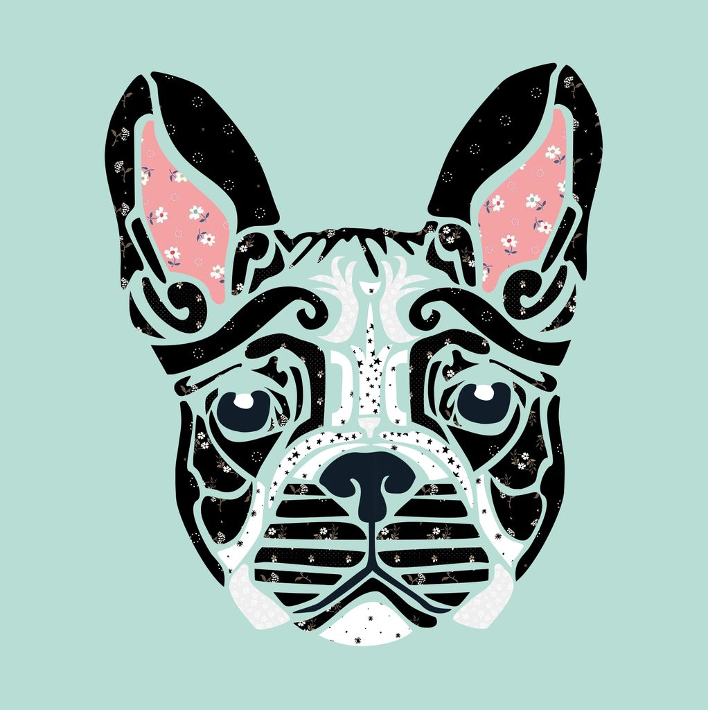 "Frankie the Frenchie"  | Laser Cut Quilt | Designed by Madi Hastings