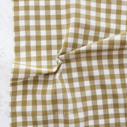 Camp Gingham in Moss | Fableism Fabrics