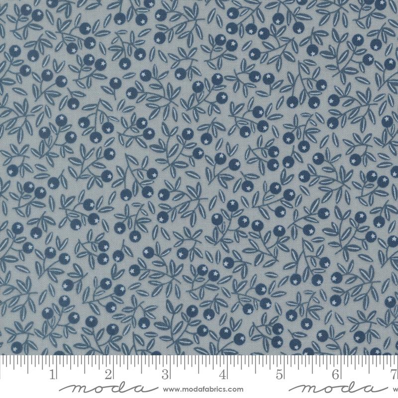 Blueberry Blenders Berries - Pebbley Sky | Nature's Sketchbook | Elena Amo | Moda Fabrics