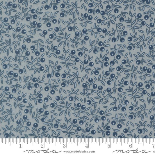 Blueberry Blenders Berries - Pebbley Sky | Nature's Sketchbook | Elena Amo | Moda Fabrics