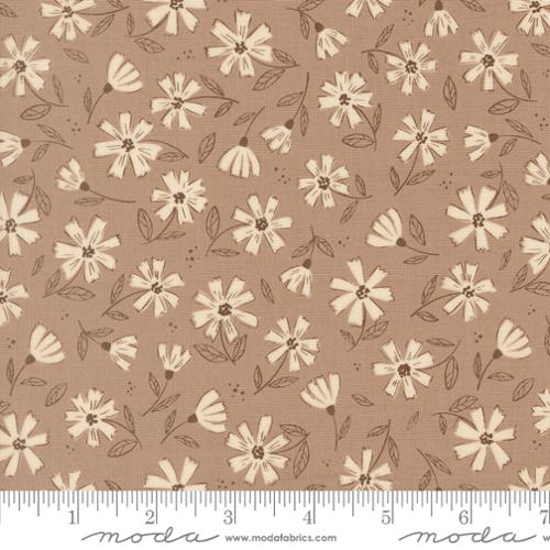 Flowers Florals - Pebble | Nature's Sketchbook | Elena Amo | Moda Fabrics