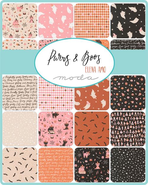 Purrs & Boos Layer Cake | Elana Amo | Moda Fabrics
