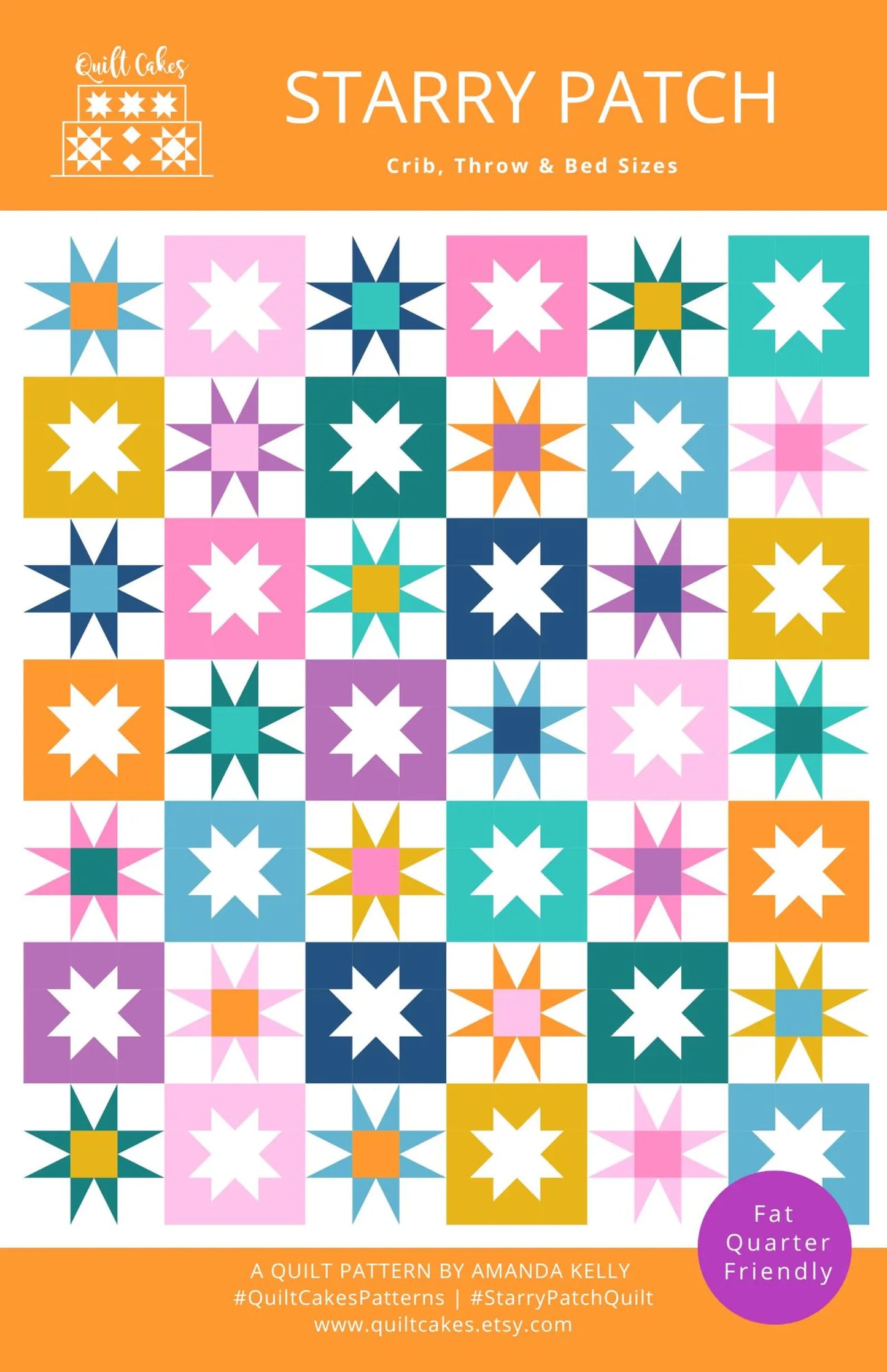 Starry Patch Quilt Pattern | Quilt Cakes | Paper Copy (Copy)