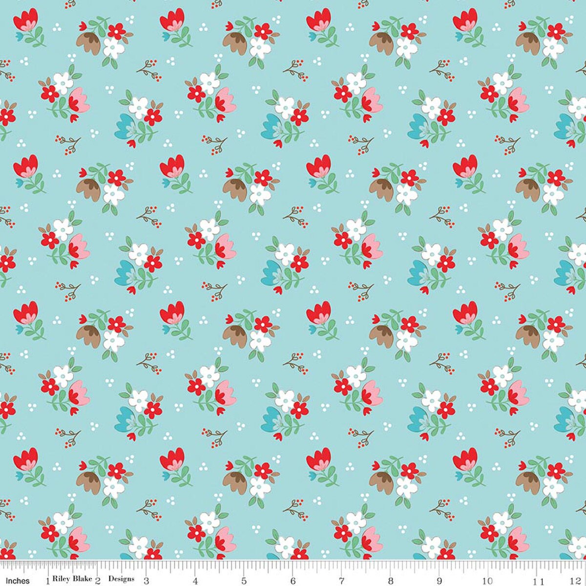 Whimsical Woodland Floral Aqua