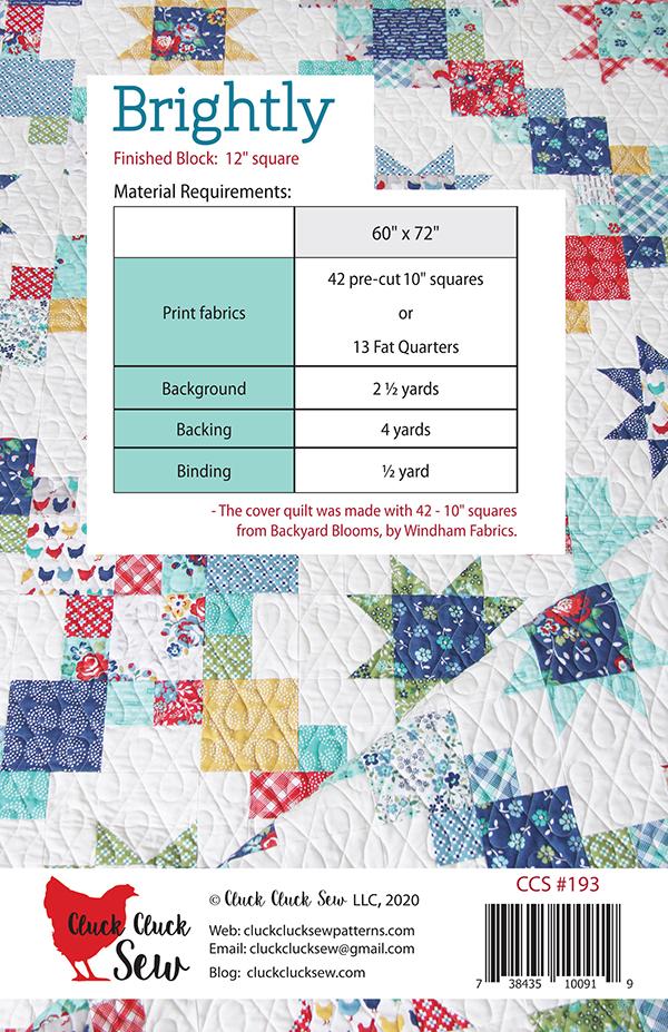 Brightly Quilt Pattern by Cluck Cluck Sew - Paper Pattern