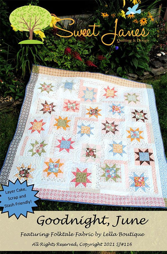 Goodnight June Quilt Pattern by Sweet Jane's Design  - Paper Pattern