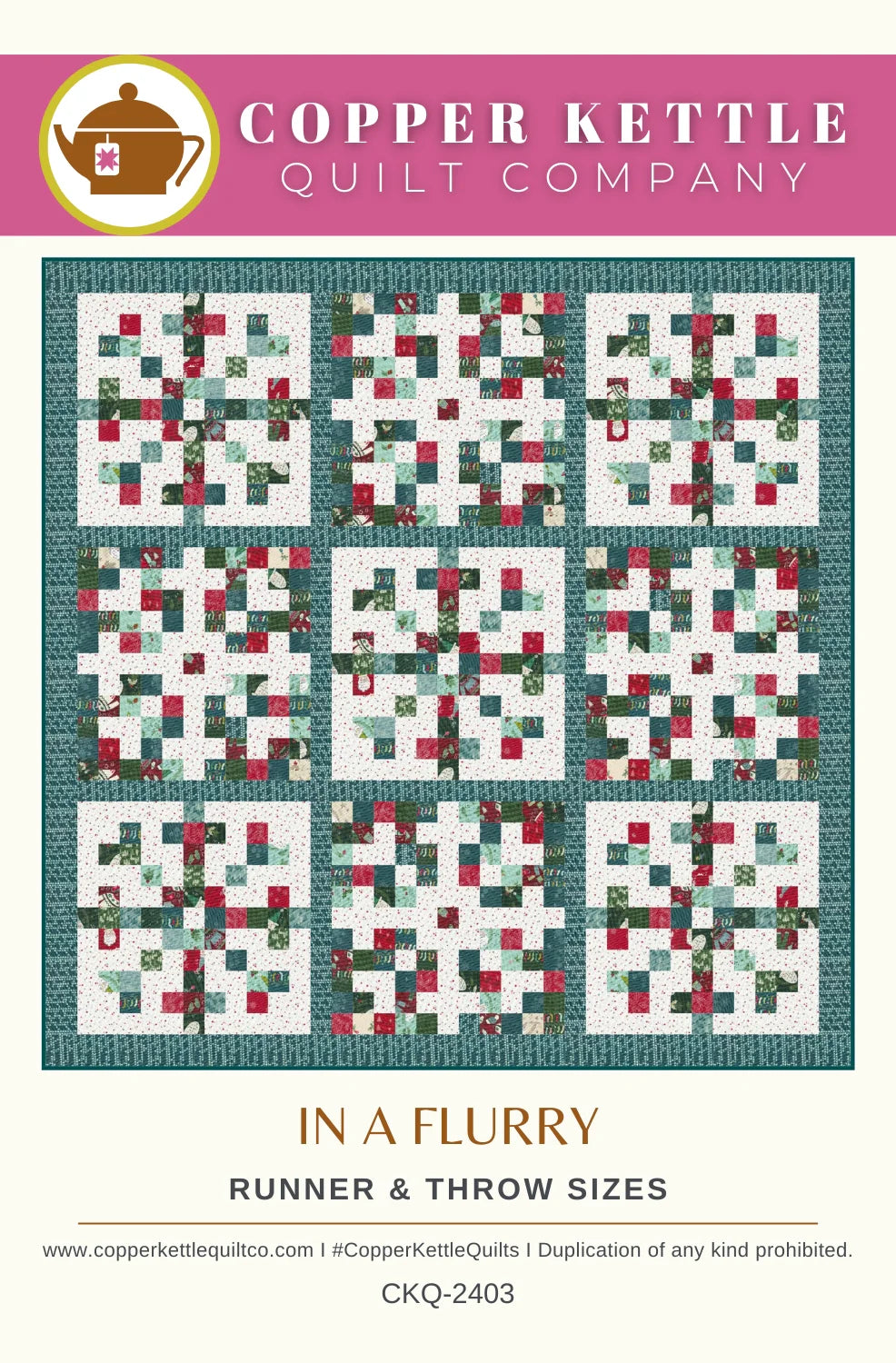 In a Flurry Quilt Pattern by Copper Kettle Quilt Co - Paper Pattern