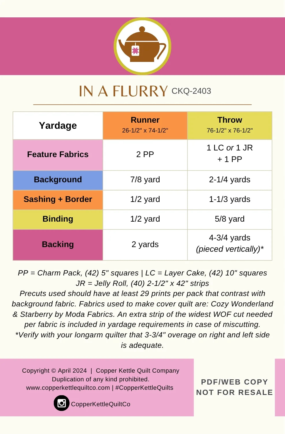 In a Flurry Quilt Pattern by Copper Kettle Quilt Co - Paper Pattern