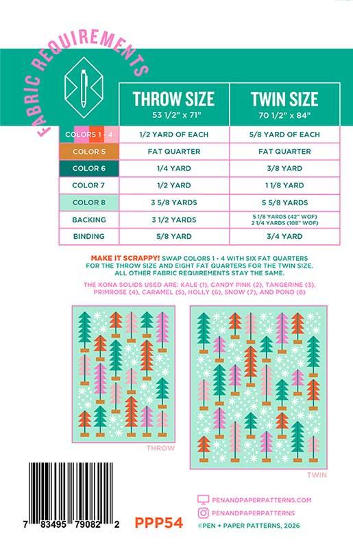 Jelly Trees quilt pattern | Modernly Morgan | Paper Copy