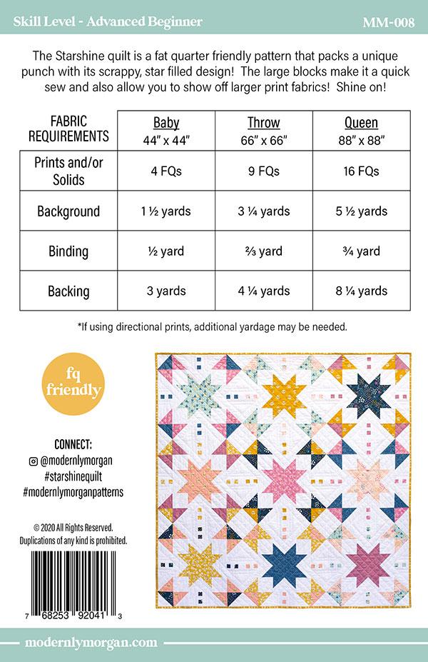 Starshine quilt pattern | Modernly Morgan | Paper copy (Copy)