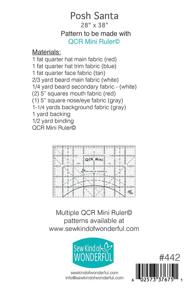 Posh Santa Quilt Pattern by Sew Kind of Wonderful - Paper Pattern