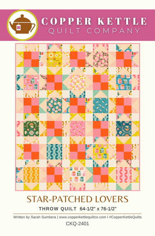 Star-Patched Lovers Quilt Pattern by Copper Kettle Quilt Company - Paper Pattern