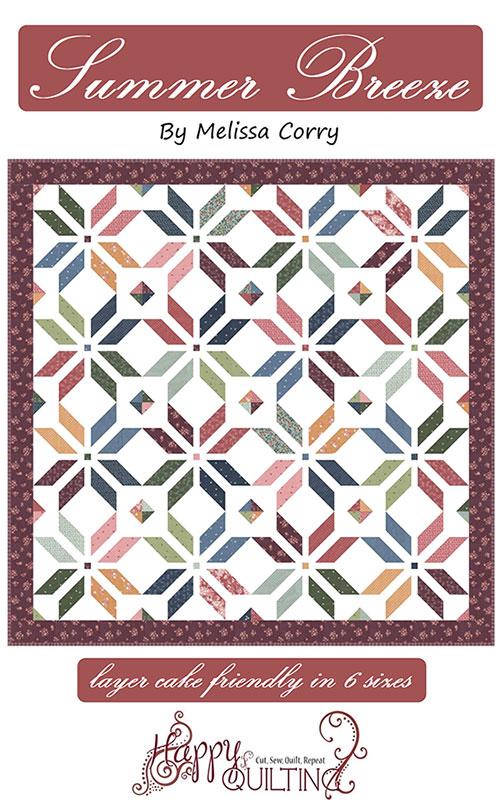 Summer Breeze Quilt Pattern by Happy Quilting - Paper Pattern