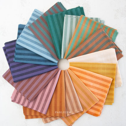 Sun Stripes Fat Quarter Bundle by Fableism Supply Company |  16 prints
