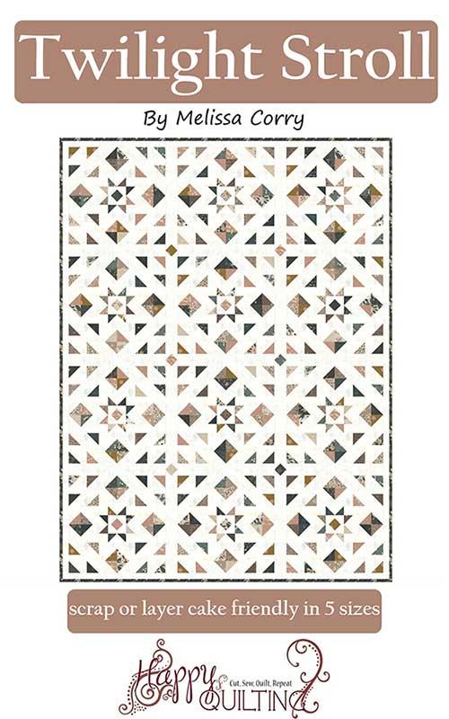 Twilight Stroll Quilt Pattern by Happy Quilting - Paper Pattern